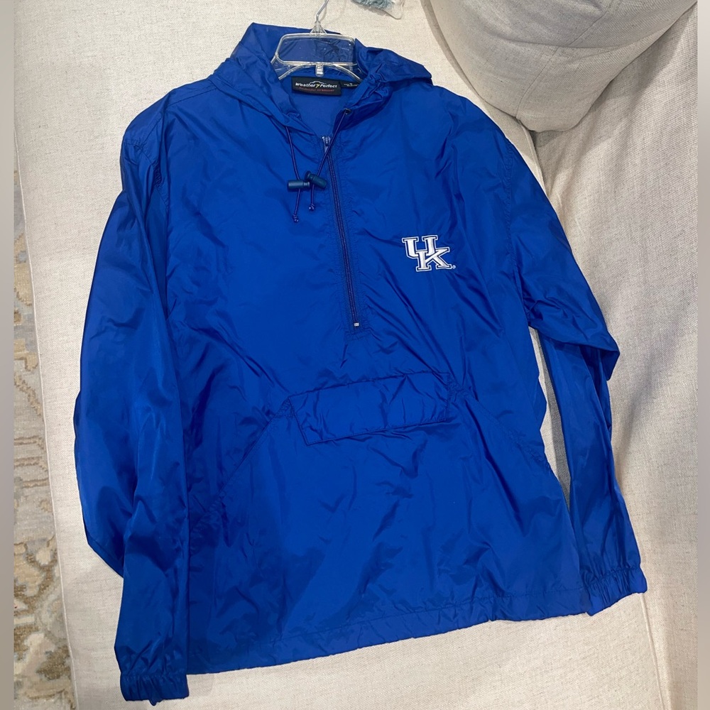 University of Kentucky hooded 3/4 zip windbreaker